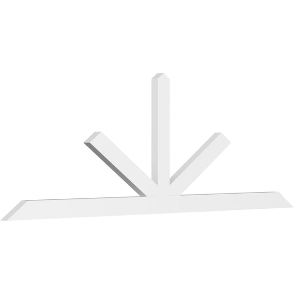 Ekena Millwork Saratoga Architectural Grade PVC Gable Bracket, 96"W x 32"H x 2"D x 4"F, 8/12 Pitch GBP096X32X0204SAR00 - main